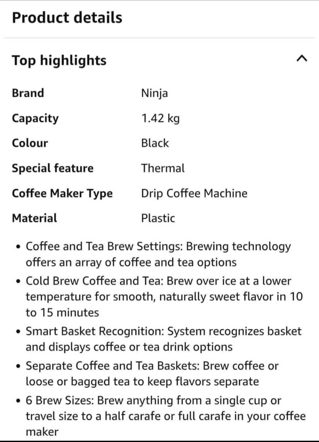 Ninja Hot/Cold Brew with Frother & Thermal Carafe*Accs Includ * - photo 5