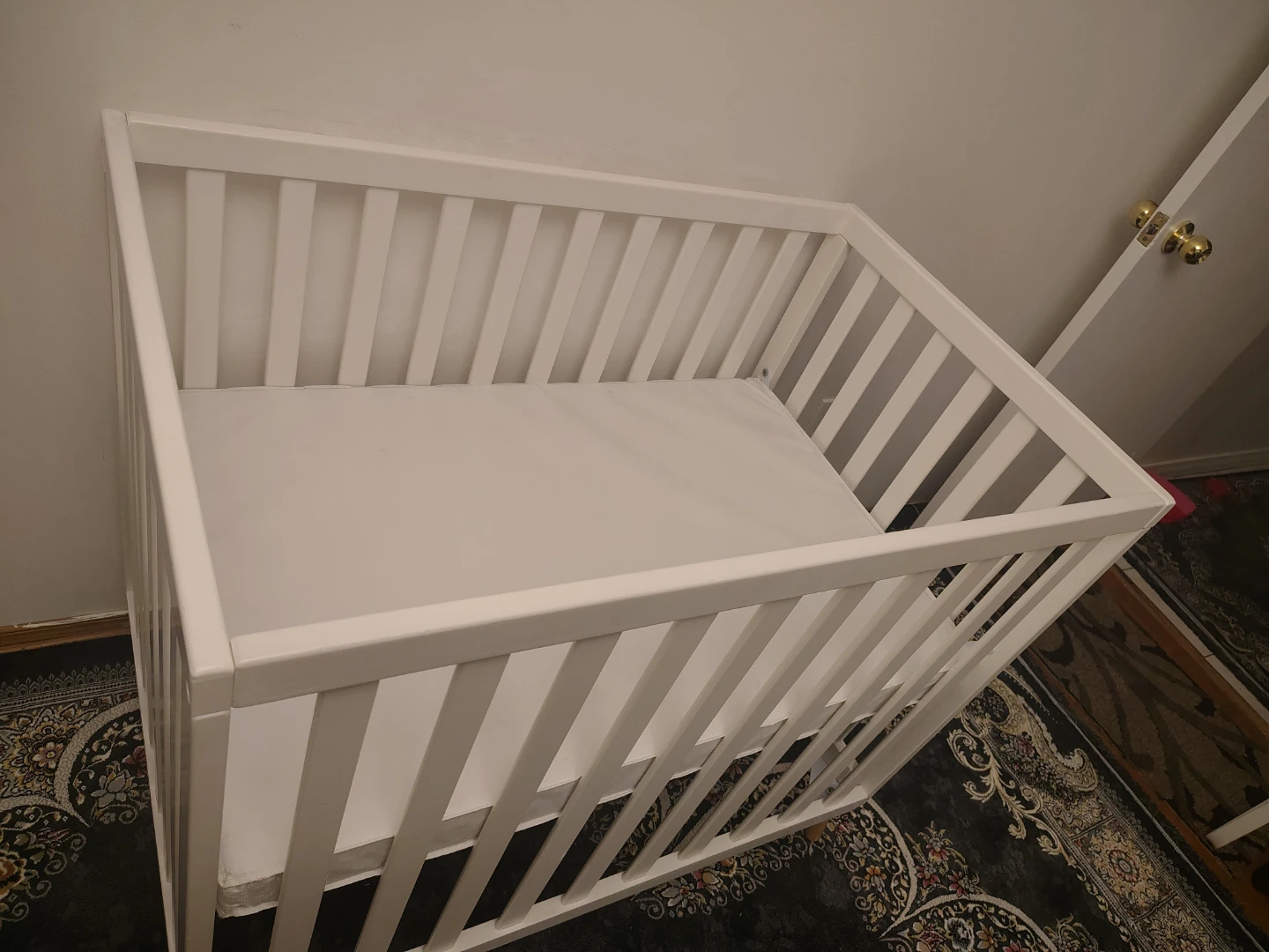 White Wooden Crib