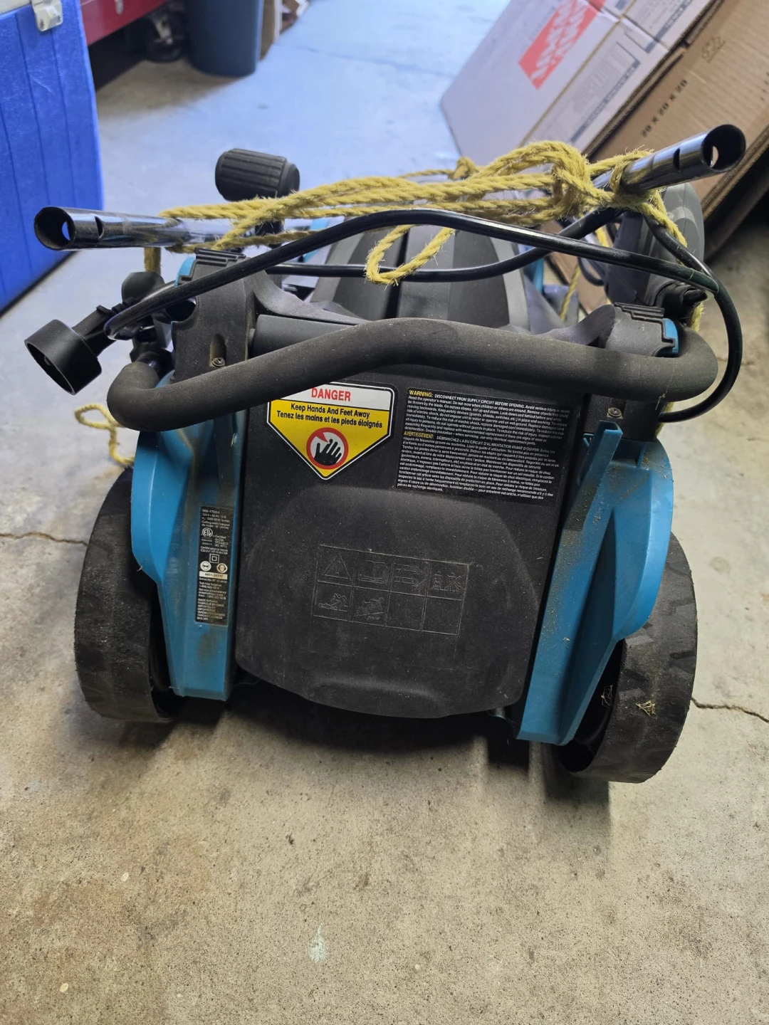 Blue Electric Lawn Mower - photo 2