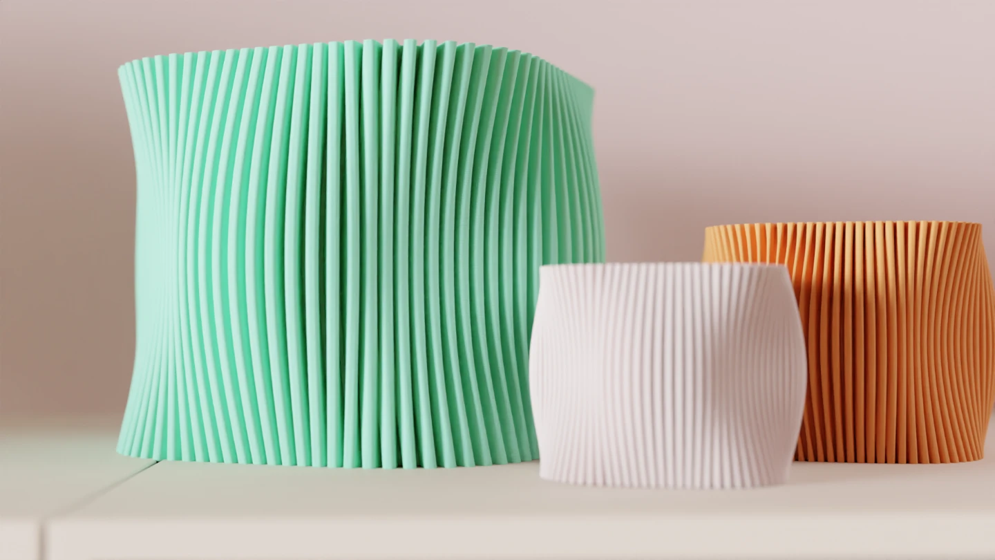 Wavy modern plant pot
