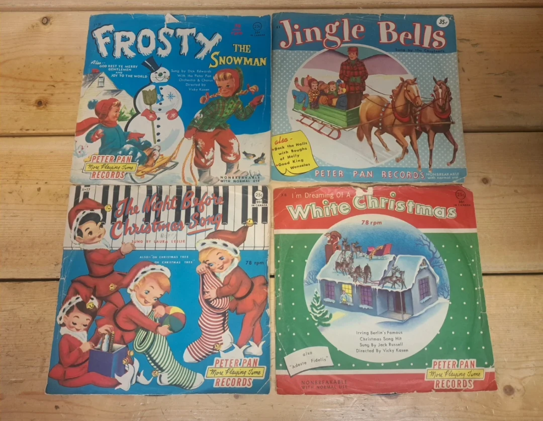 Peter Pan Records Christmas Vinyl Records (4 Records)