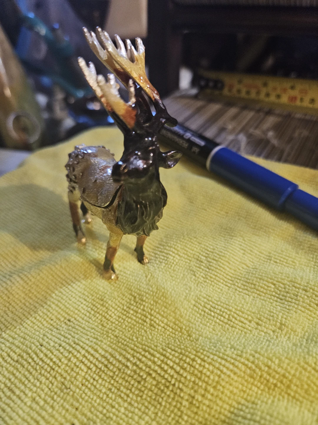 Decorative Metal Hinged Trinket Box - Deer Figurine - photo 2