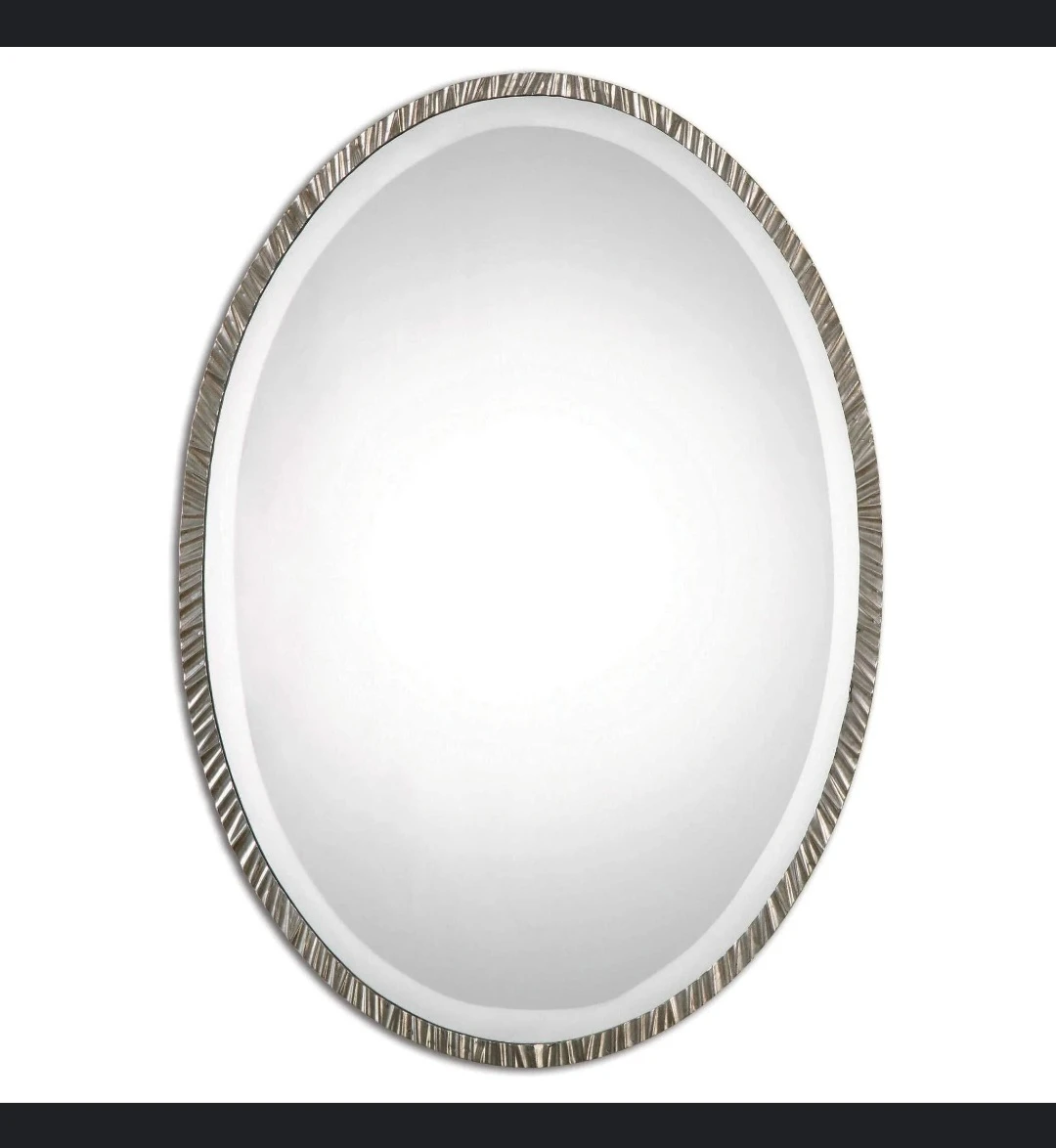 Uttermost Annadel Oval Wall Mirror - 20x28 Silver/Nickel
