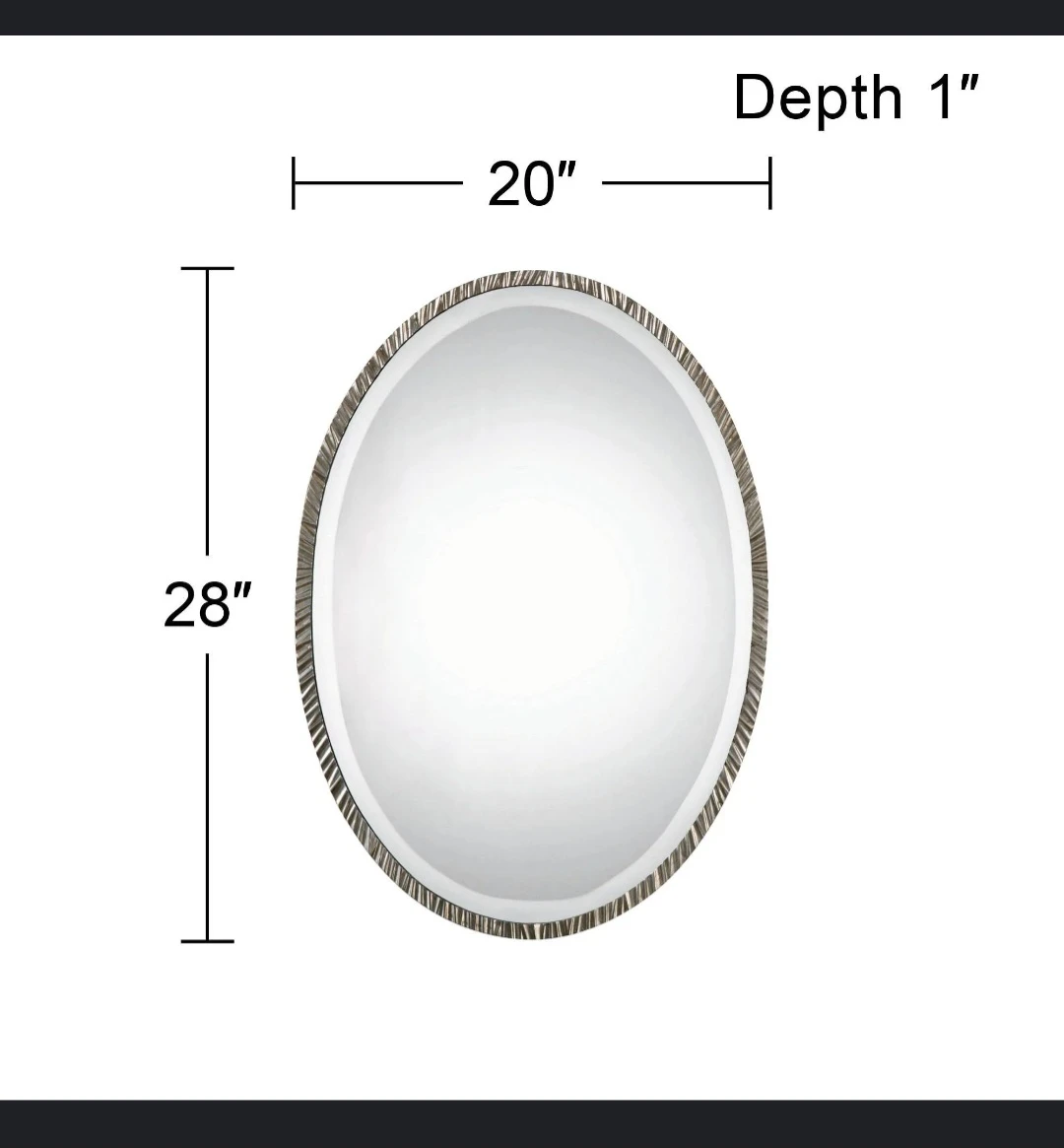 Uttermost Annadel Oval Wall Mirror - 20x28 Silver/Nickel - photo 2