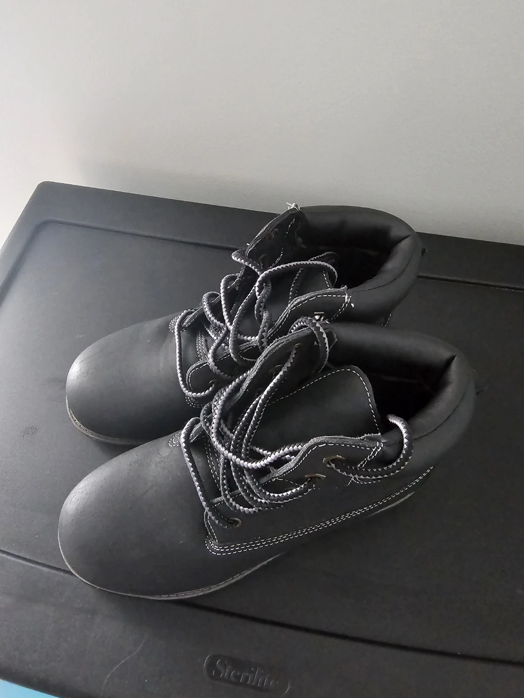 Black Lace-Up Boots, size 3, new , never worn
