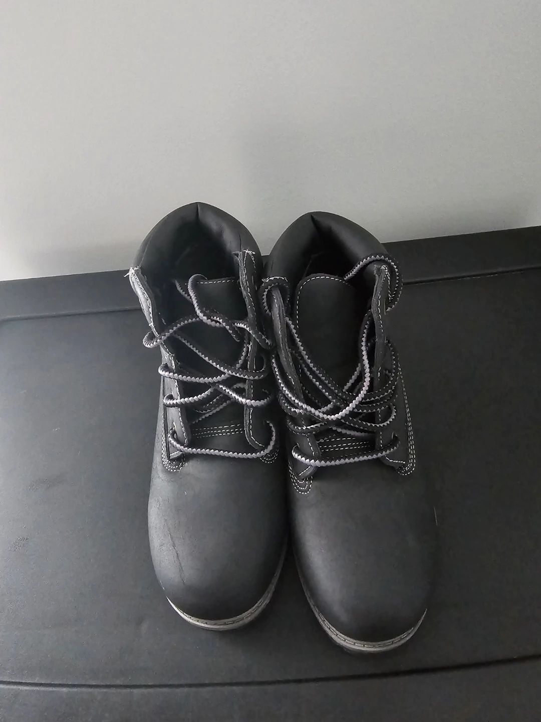 Black Lace-Up Boots, size 3, new , never worn - photo 3