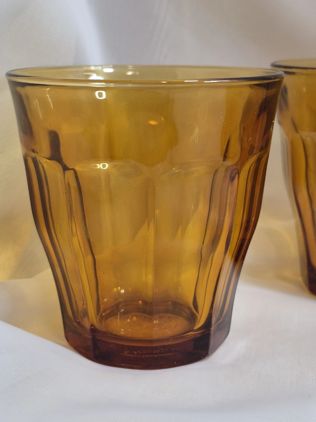 Set of 4 Vintage Duralex Amber Glasses - photo 2