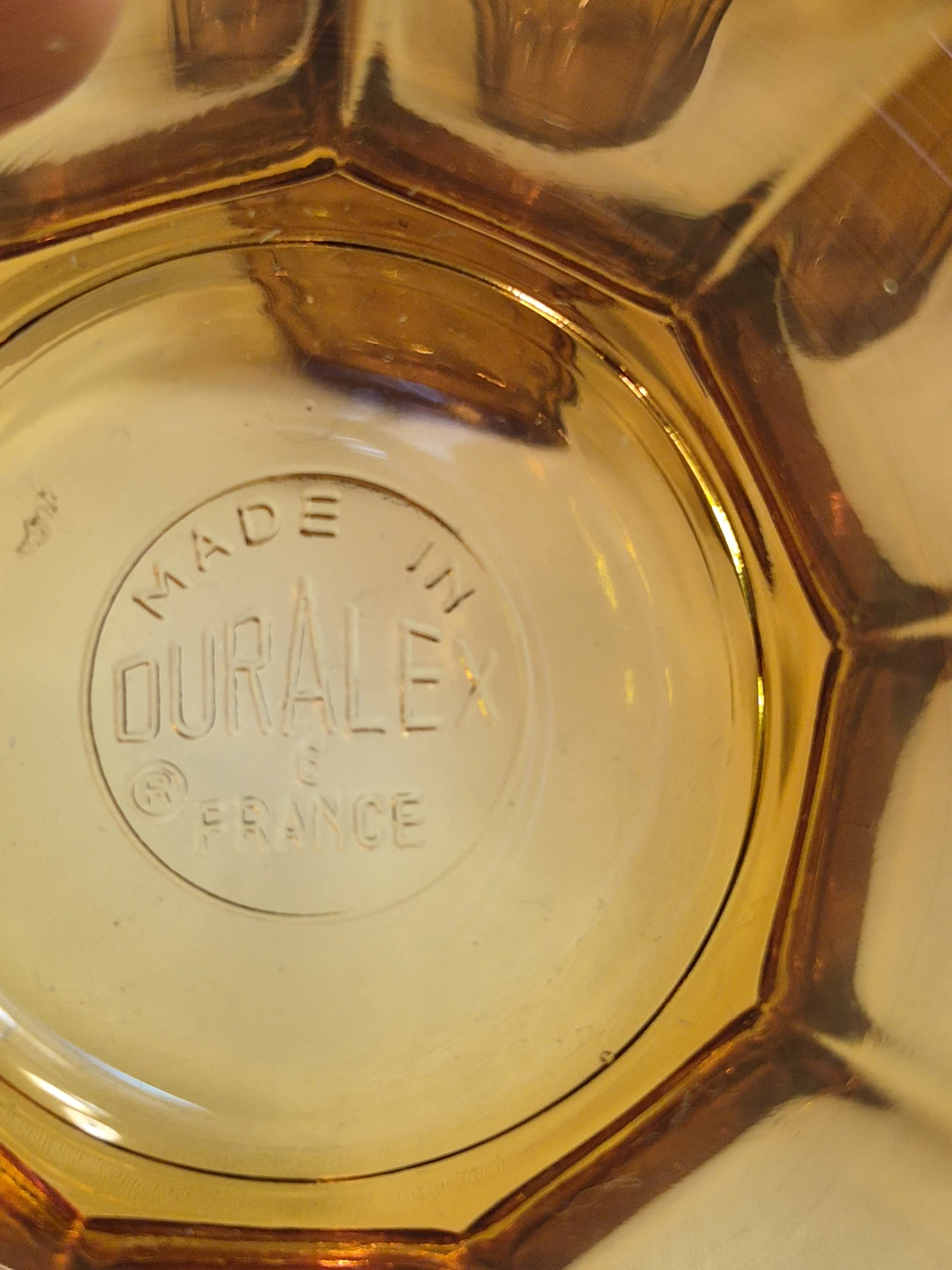 Set of 4 Vintage Duralex Amber Glasses - photo 4