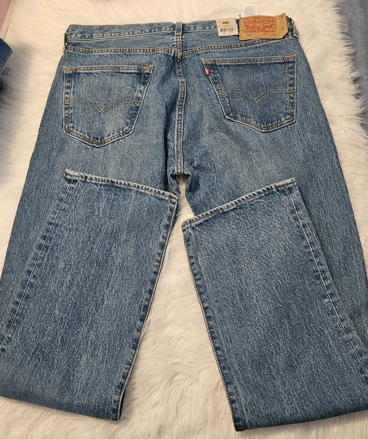 Men's Levi's 501 Original Jeans Strecth s Blue Denim Size 36x34 - photo 4