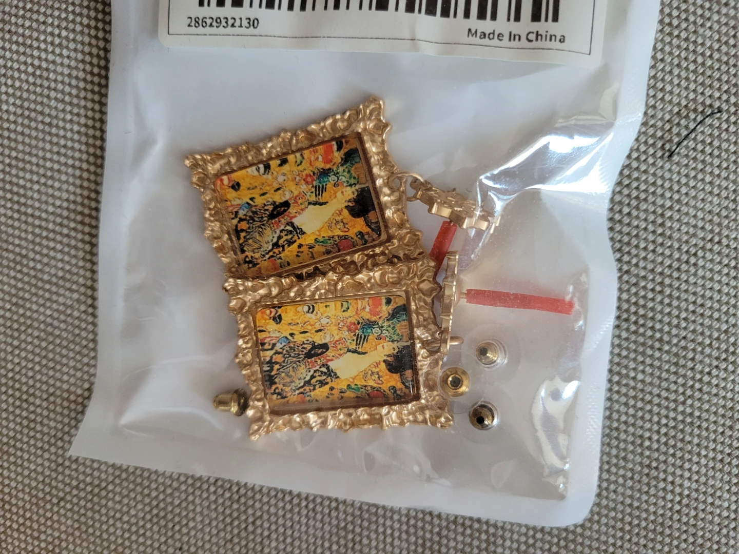 Miniature Gold Picture Frames with Art
