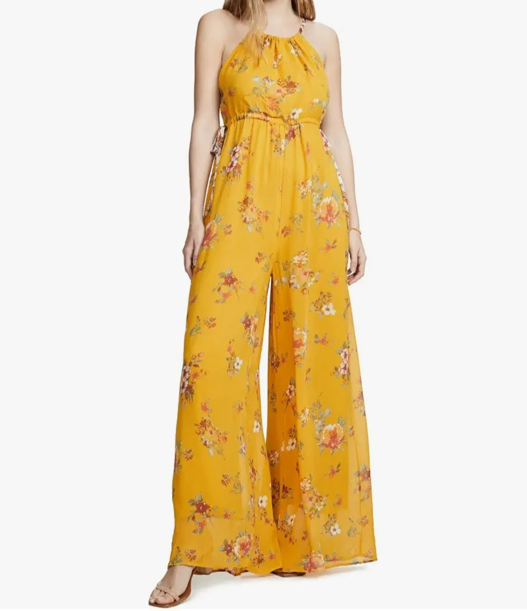 Brand New Mustard Yellow Floral Jumpsuit - photo 4