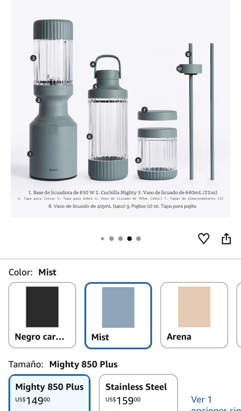 Beast Mighty 850 Plus Personal Blender - Mist - photo 3