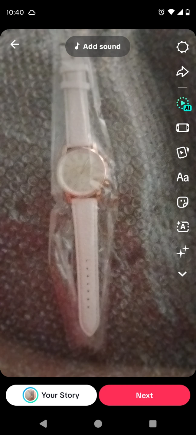 Geneva Rose Gold Quartz Watch with White Band - photo 2