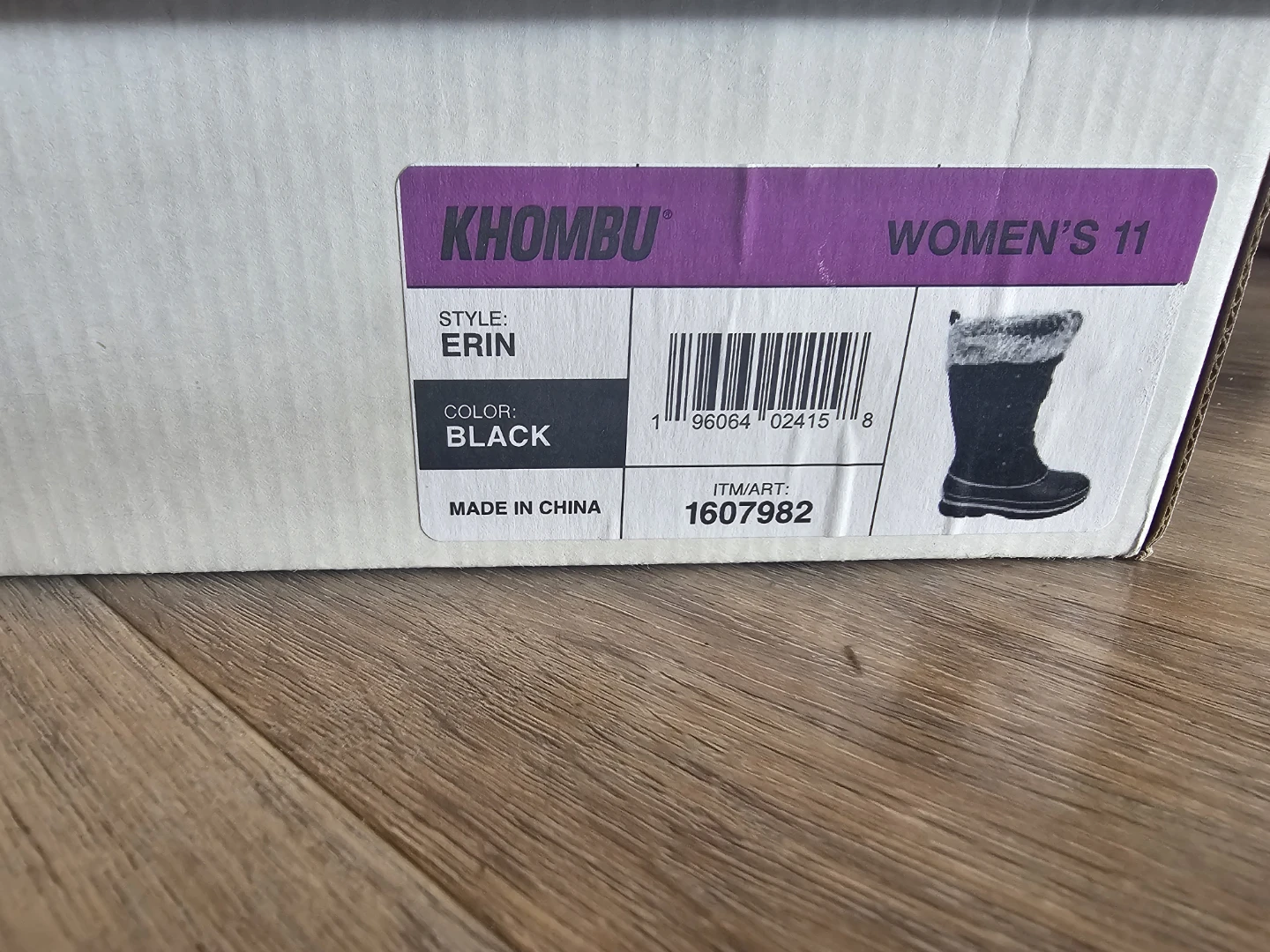 Khombu Erin Black Winter Boots Women's Size 11 - photo 2