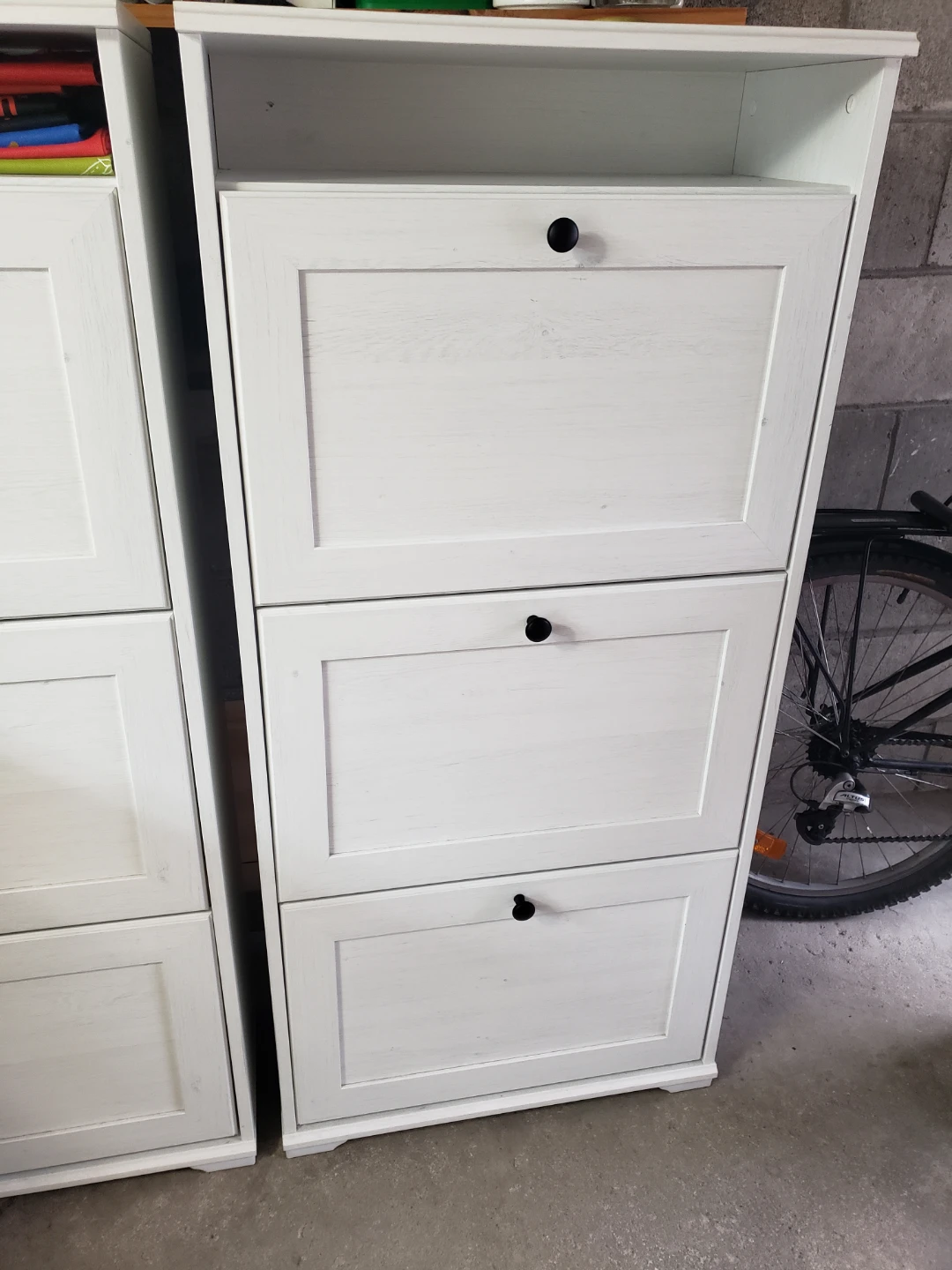 White Shoe Cabinet Storage Unit