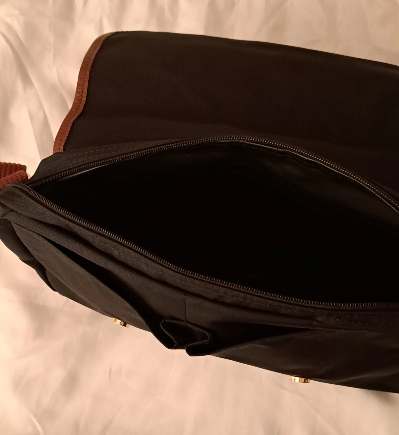 longchamp Black Nylon Crossbody Bag with Leather Trim - photo 4