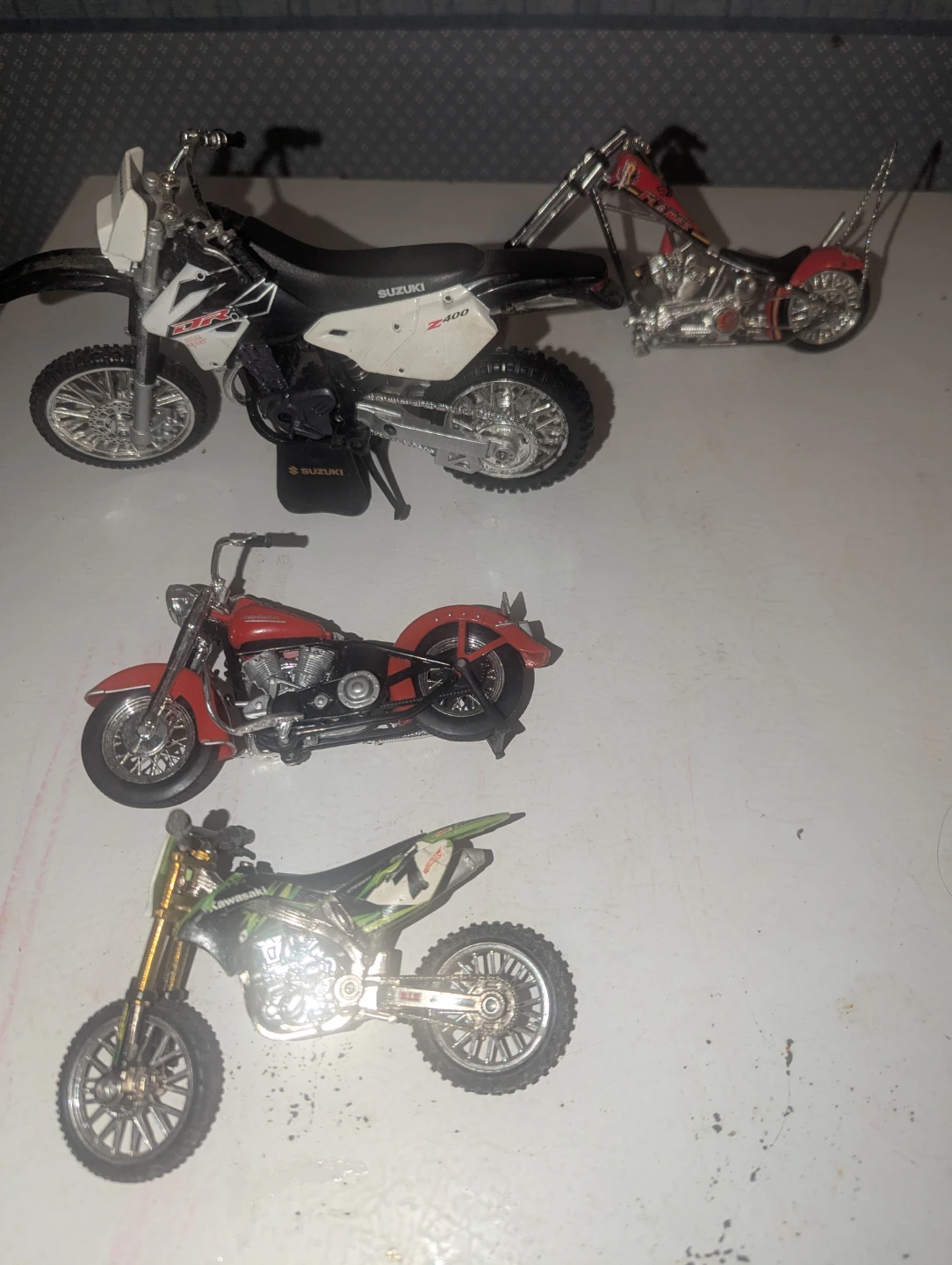 Collection of Diecast Model Motorcycles