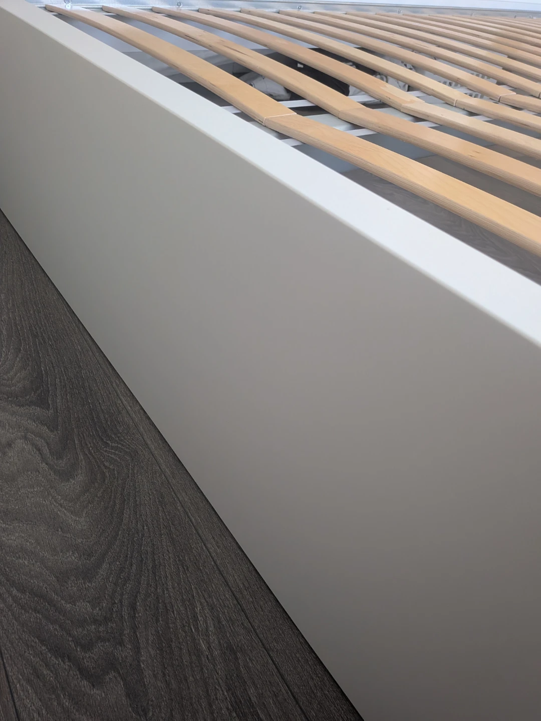 White Queen Bed Frame with Slats - photo 3