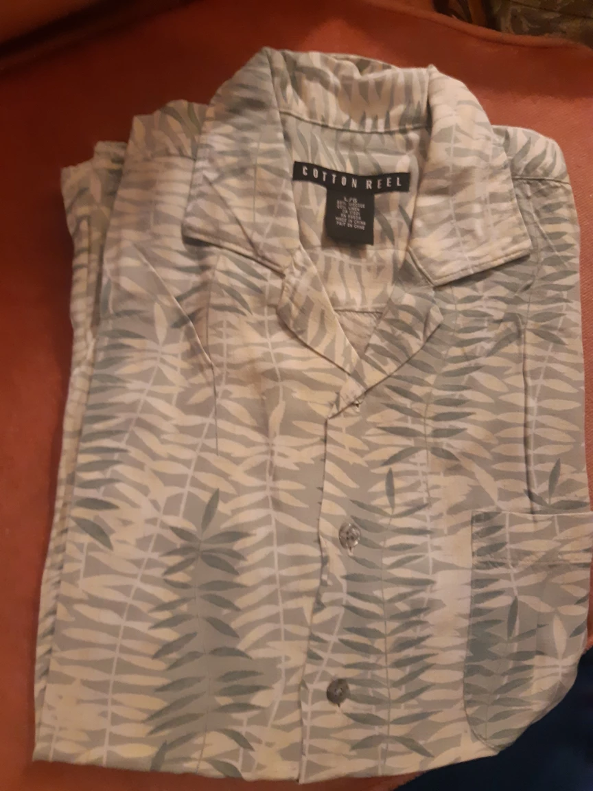 Cotton Reel Men's Button-Up Shirt - Size L