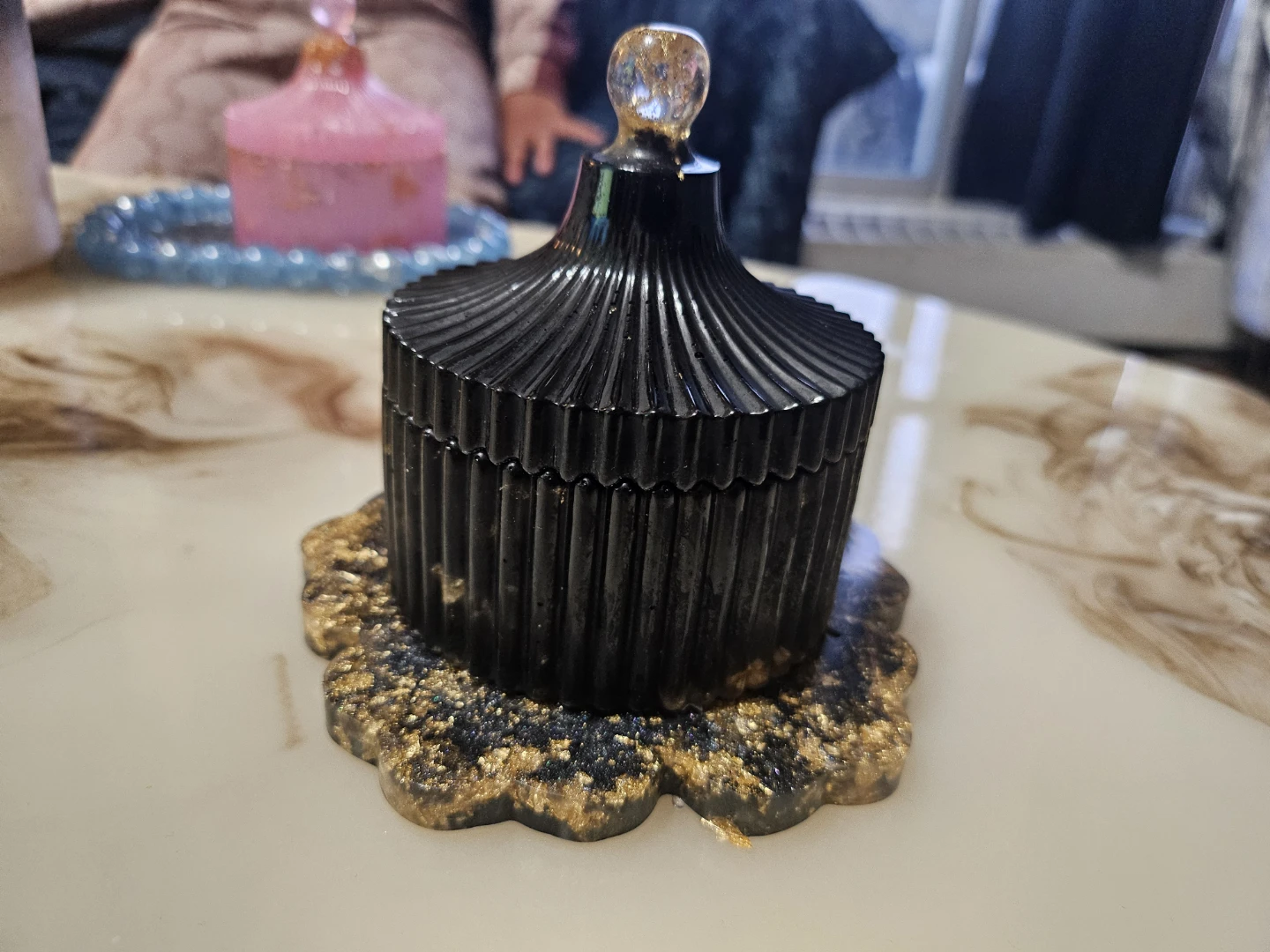 ❗️RESIN ❗️Decorative jewrlyBox with Lid PLUS a coaster - photo 3