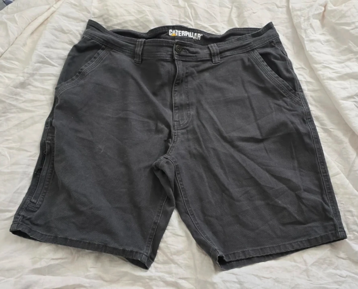Caterpillar Charcoal Canvas  Utility Work Shorts