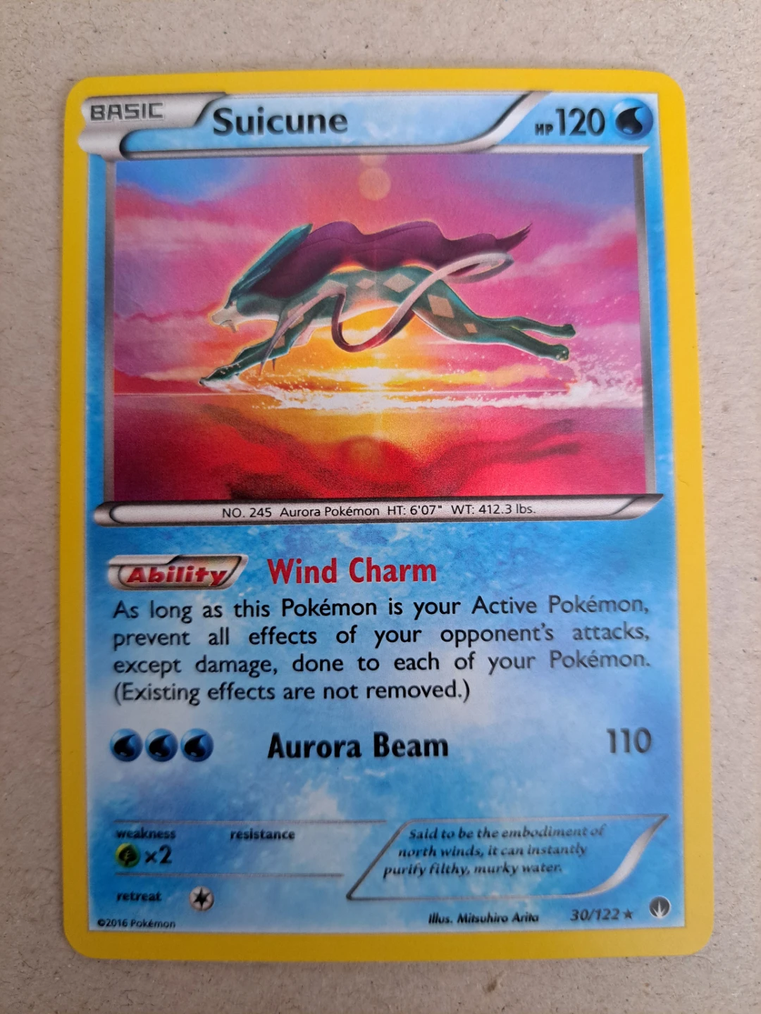 Pokemon Suicune 30 Holo XY Breakpoint