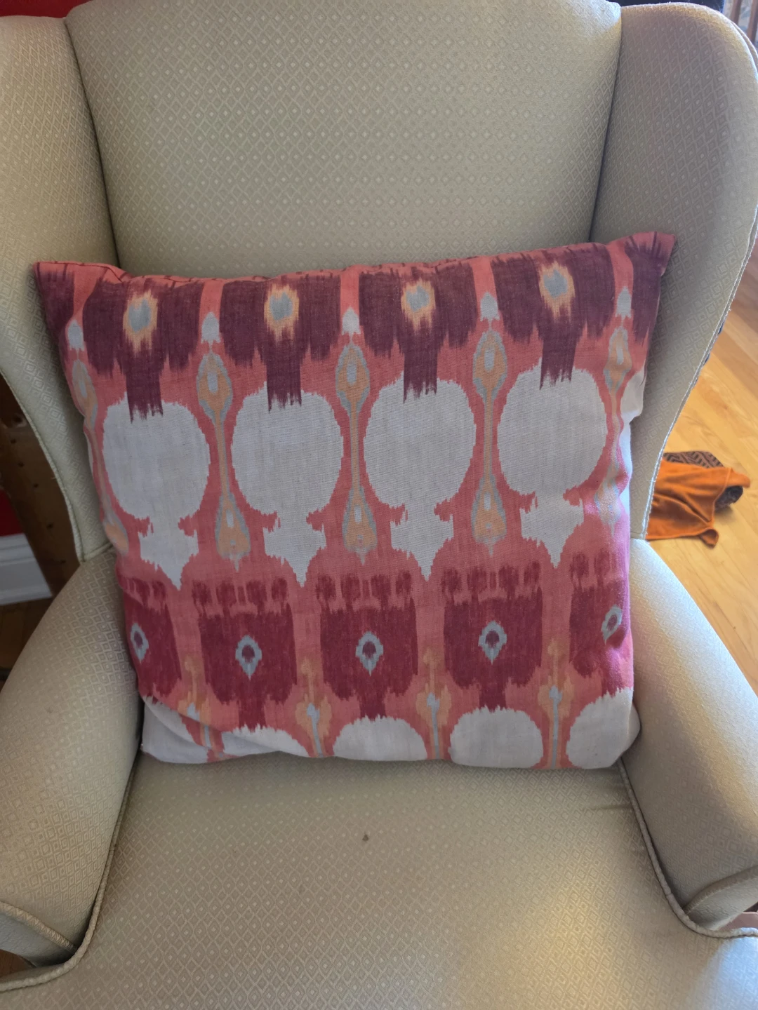 Decorative Throw Pillow - Ikat Pattern