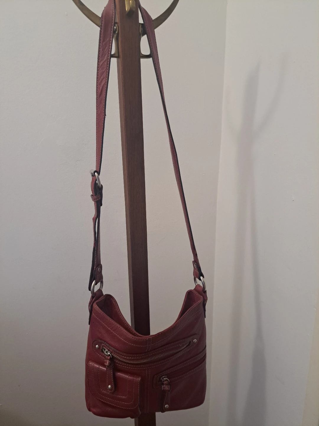 DANIER Red Leather Shoulder Bag - photo 2