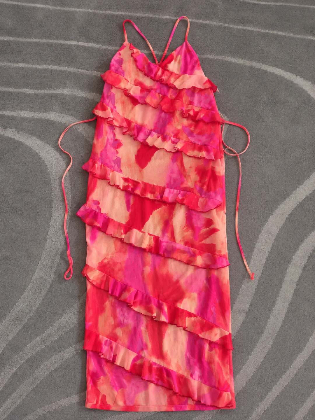 Ruffled Tie-Dye Sundress