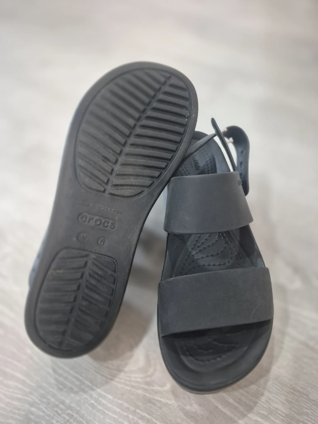 Crocs Black Sandals Size 6 - photo 5