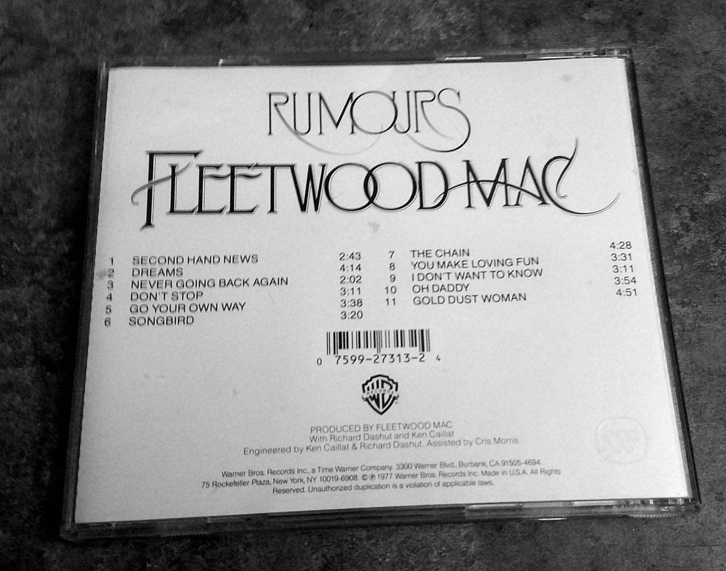 Fleetwood Mac Rumours Near Mint / Mint CD  Warner Brothersw - photo 4