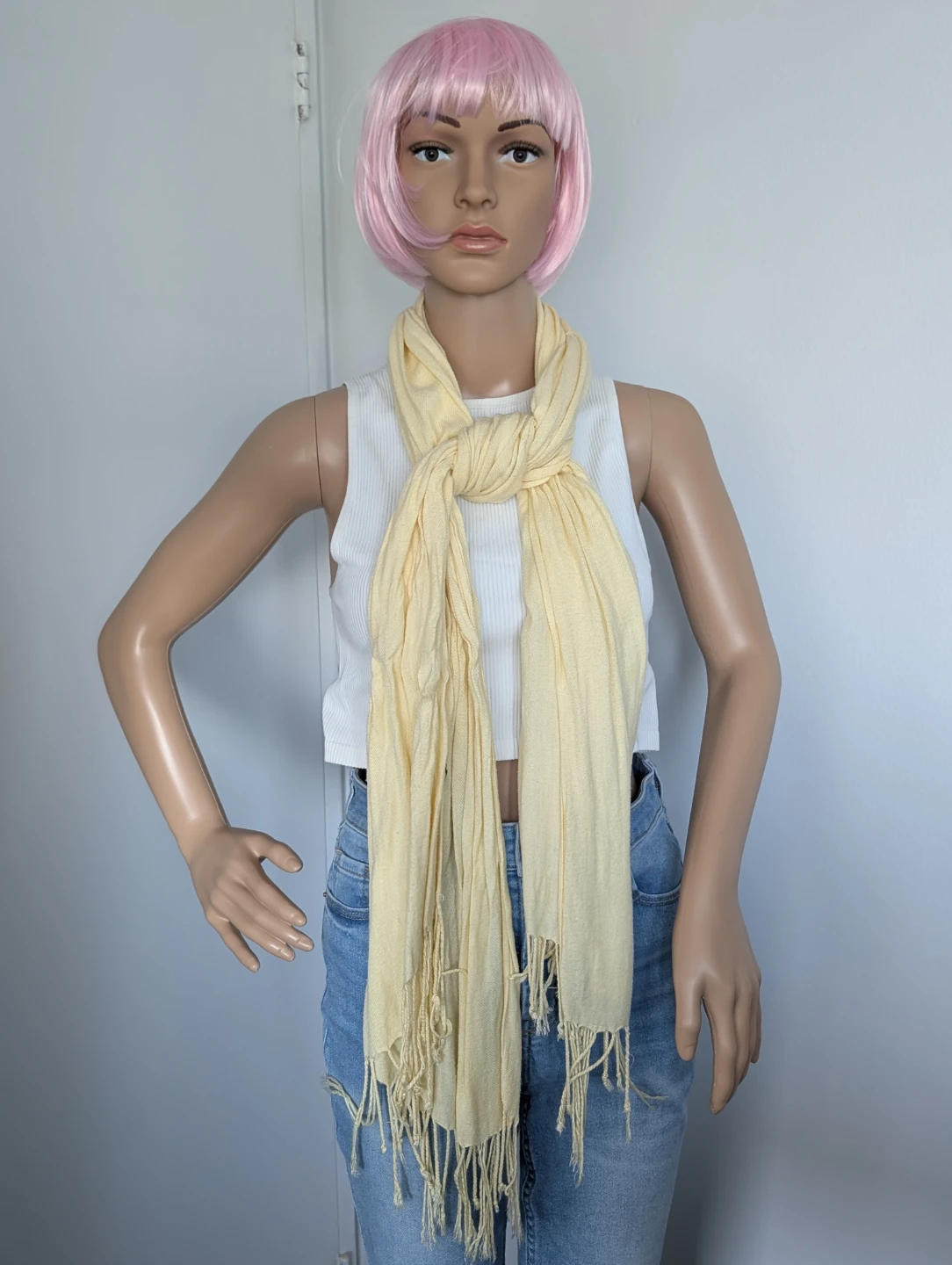 COSTA BLANCA Yellow Fringe Scarf - photo 4