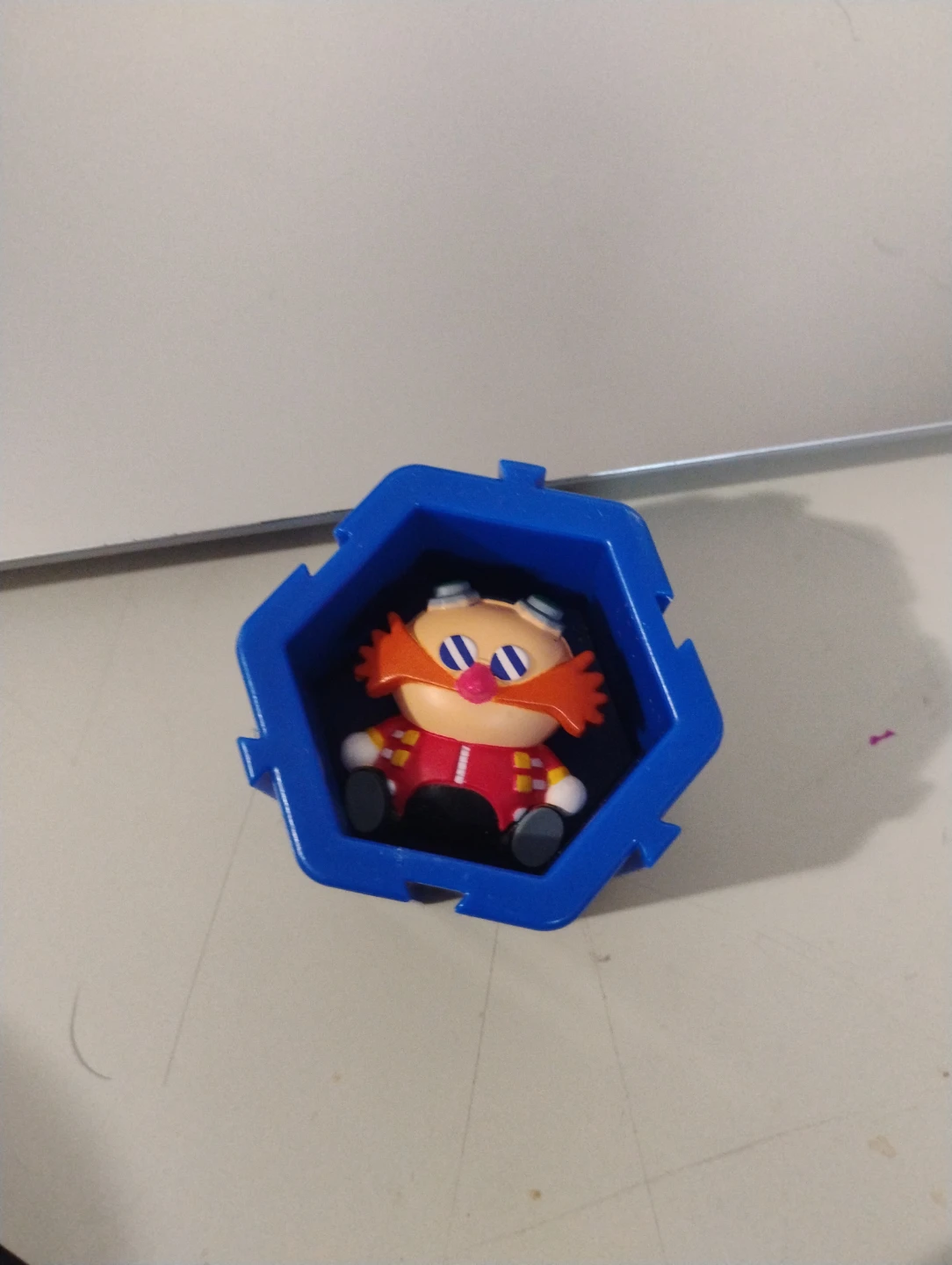Dr. Eggman Figure in Blue Hexagon Pod