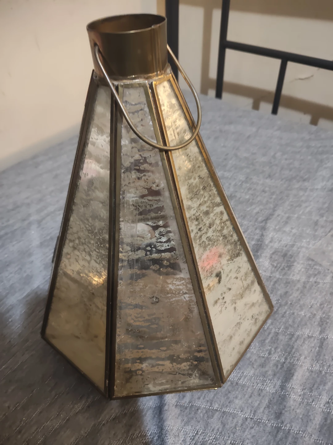 Glass Lantern with Metal Frame - photo 2