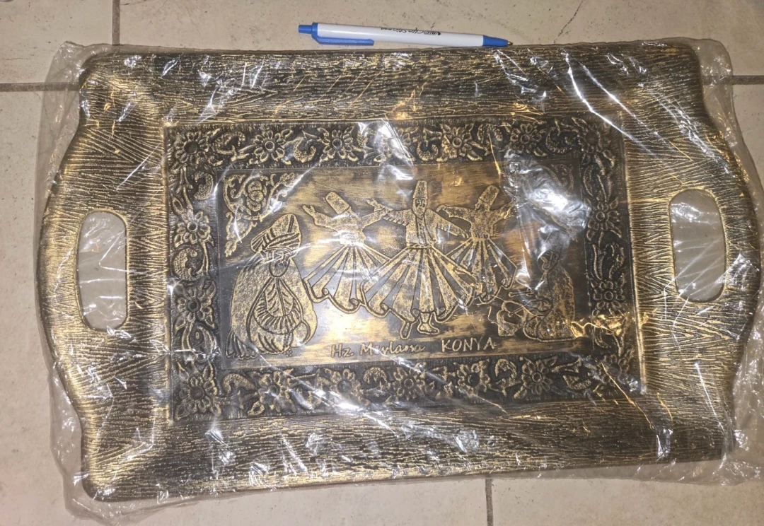 Giftable Decorative Serving Tray with Whirling Dervishes Design - photo 4