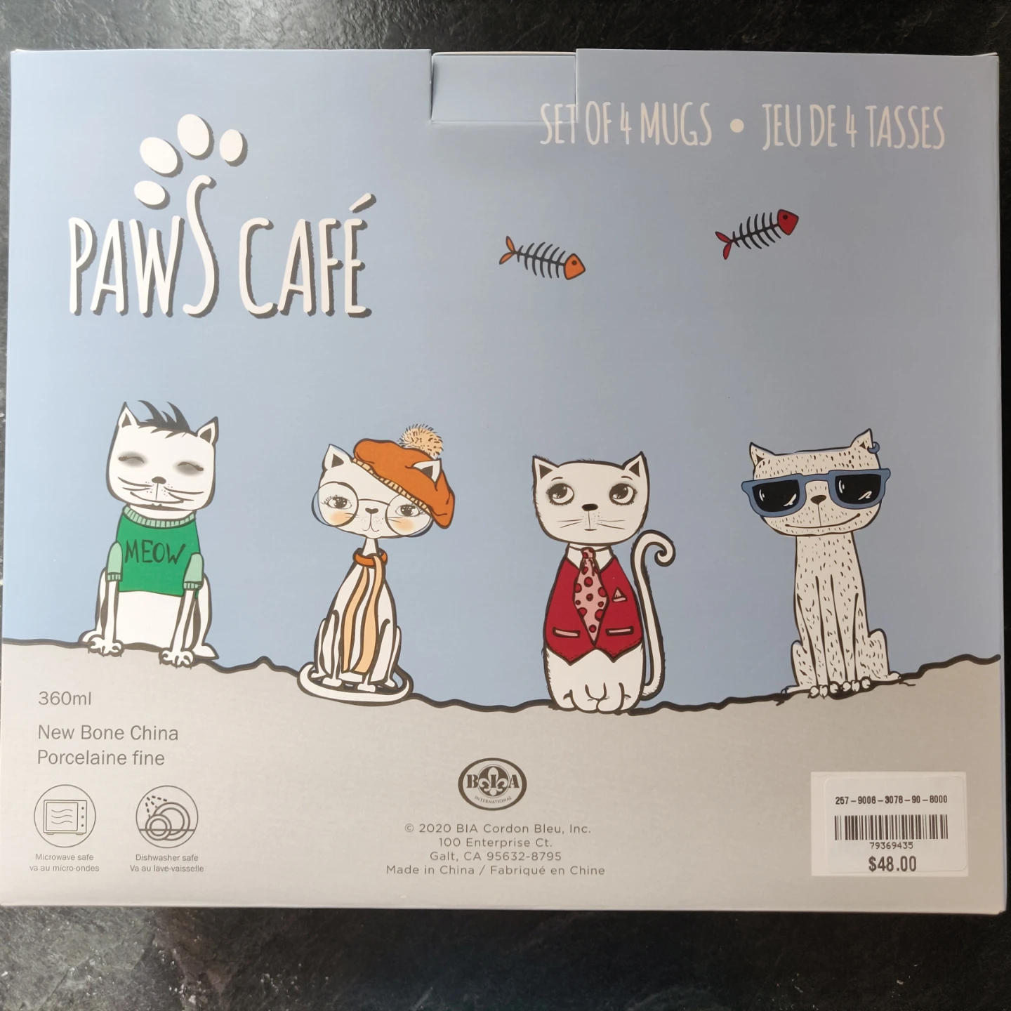 Cat Mugs Gift Set  - Paws Café BIA Cordon Bleu - photo 2