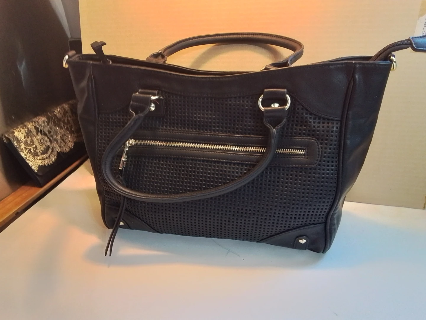 Steve Madden Black Tote Handbag