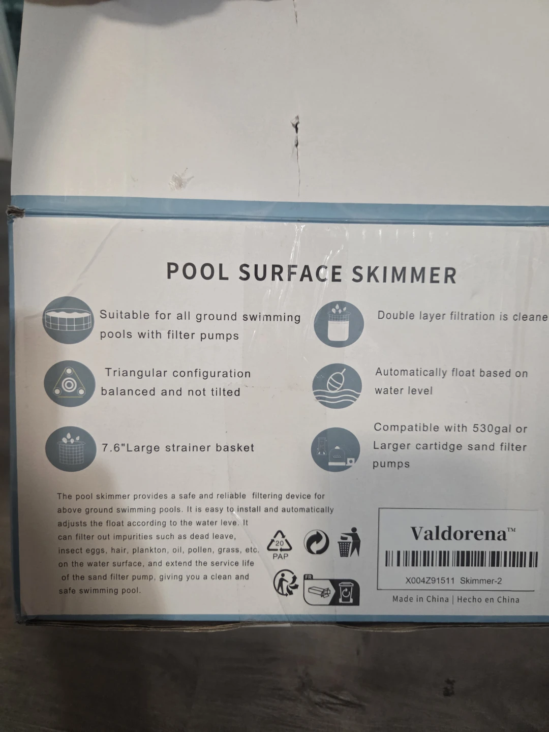 Valdorena Automatic Floating Pool Skimmer - photo 3