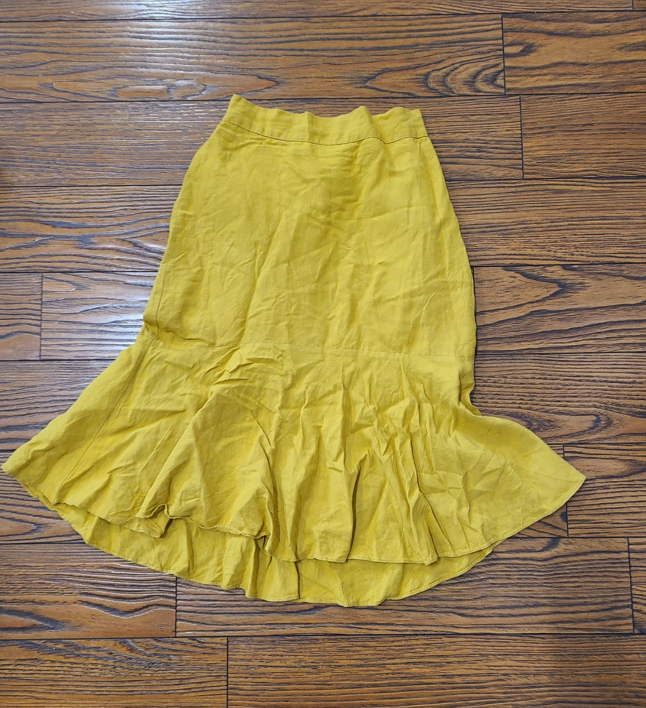 Yellow summer skirt