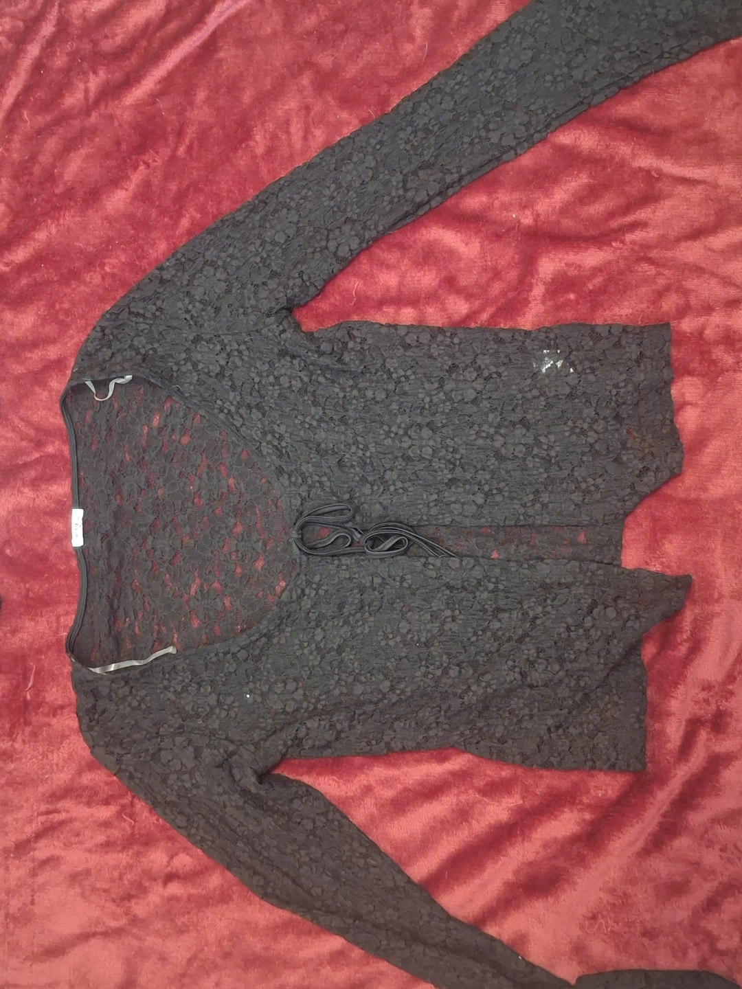 Black lace cardigan