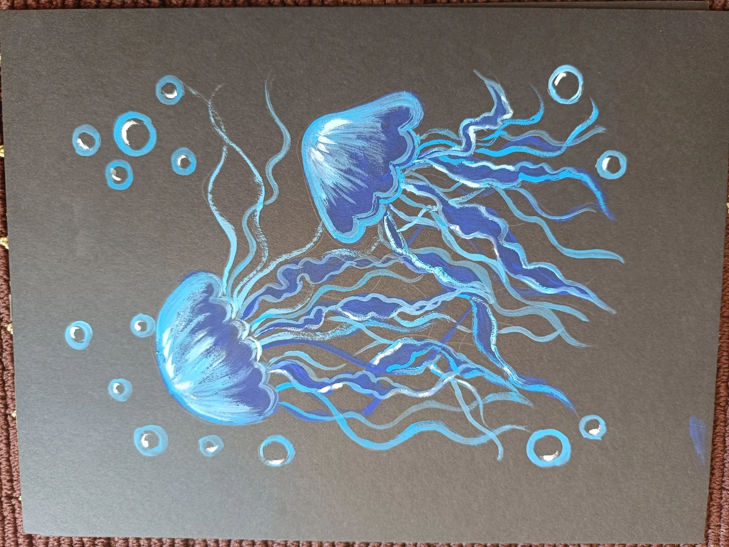 Sale :Hand Paintings on black cards - photo 4