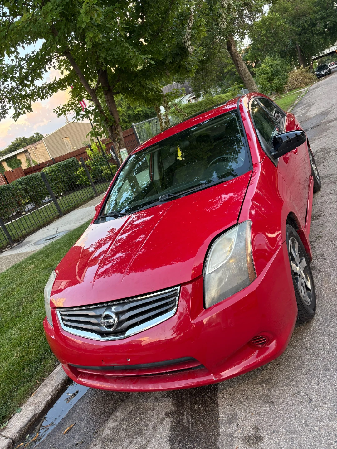 Red Nissan Sentra Sedan
