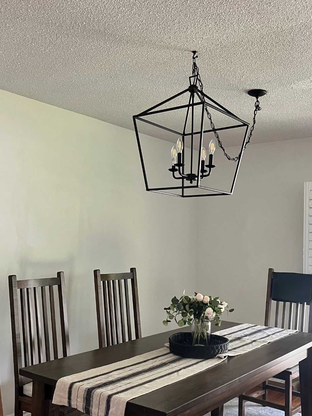 Black Geometric Lantern Chandelier - photo 2