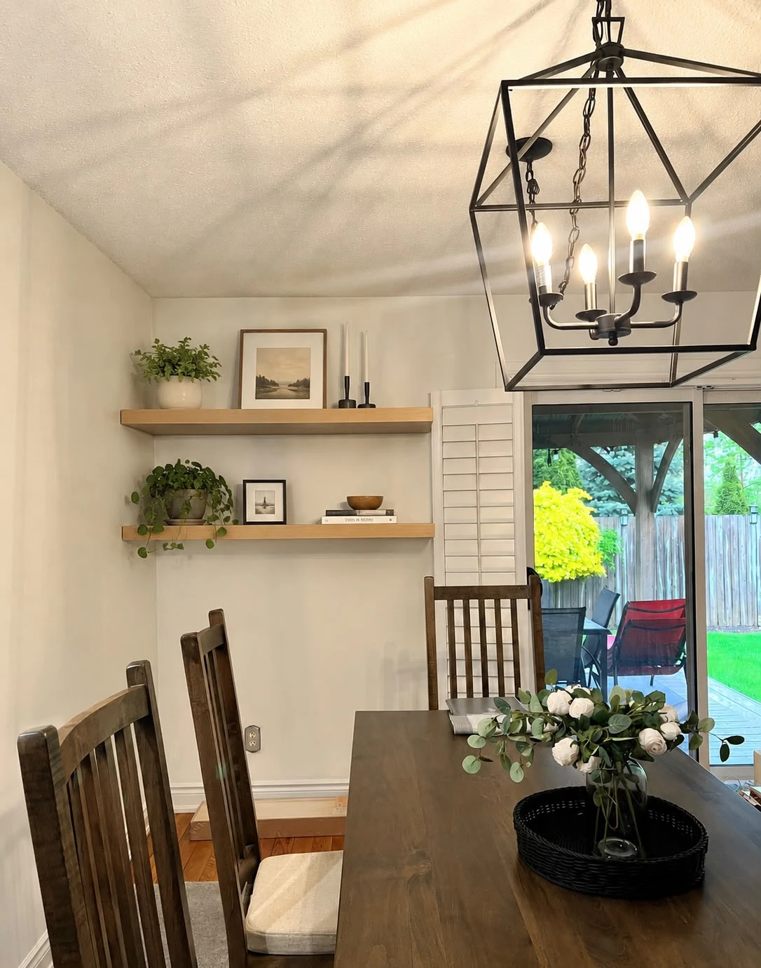 Black Geometric Lantern Chandelier - photo 3