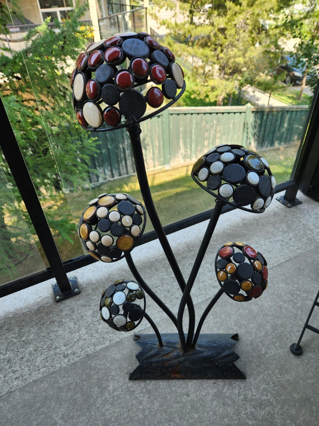 Mosaic Bistro Set with Decorative Garden Art - photo 4