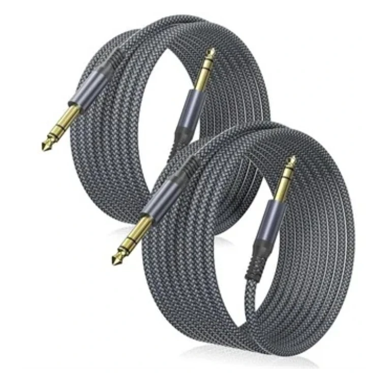 2 x 6.35mm (1/4") TS Mono Audio Cables
