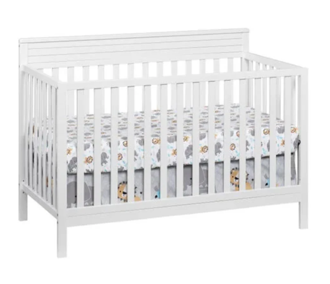 Like NEW White Crib WITH NEW mattress