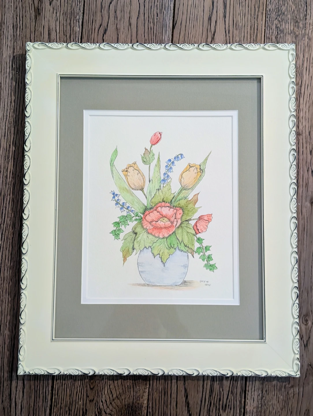 Bouquet Watercolour Painting 2010 Framed