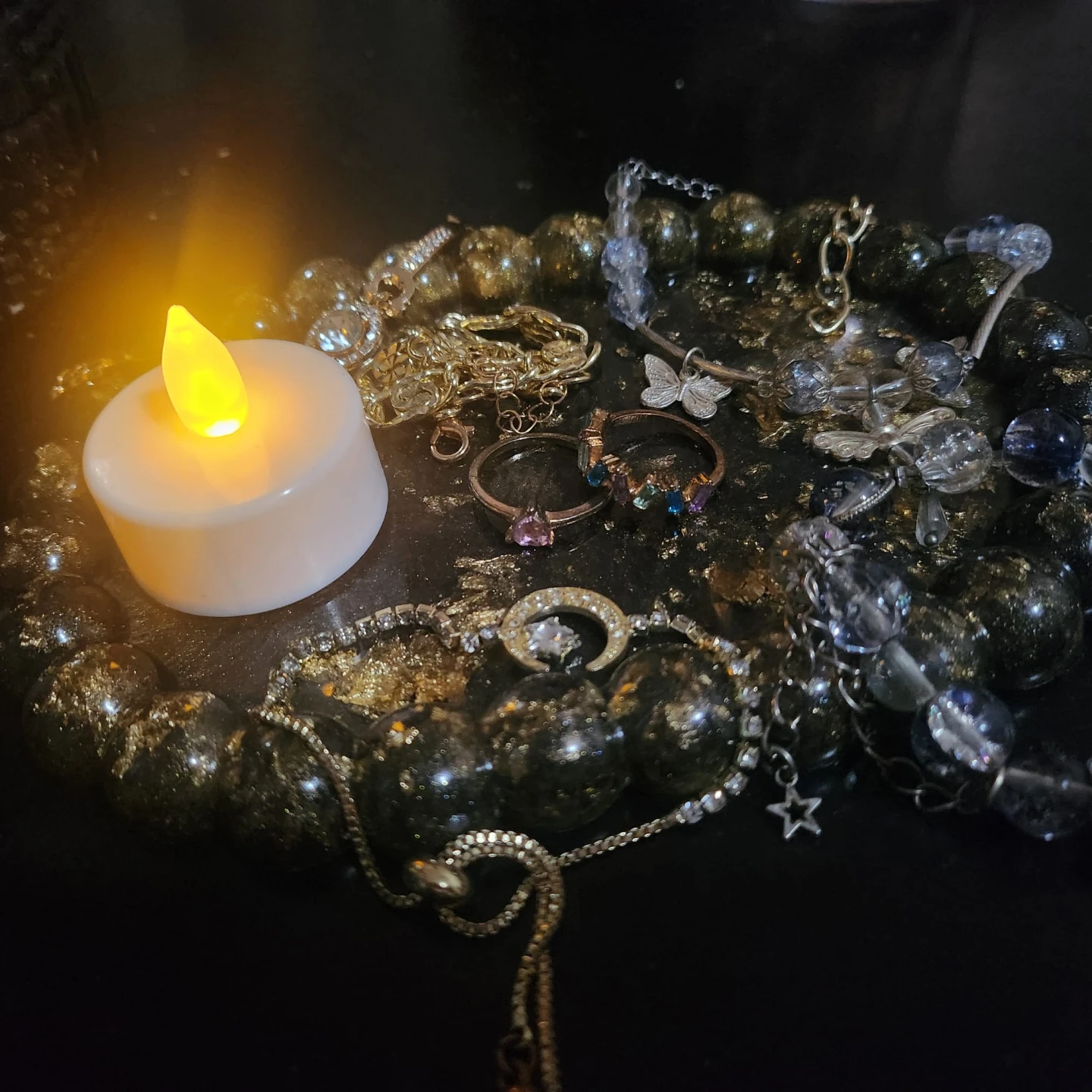 ❗️RESIN MADE❗️Jewelry with jewelry tray
