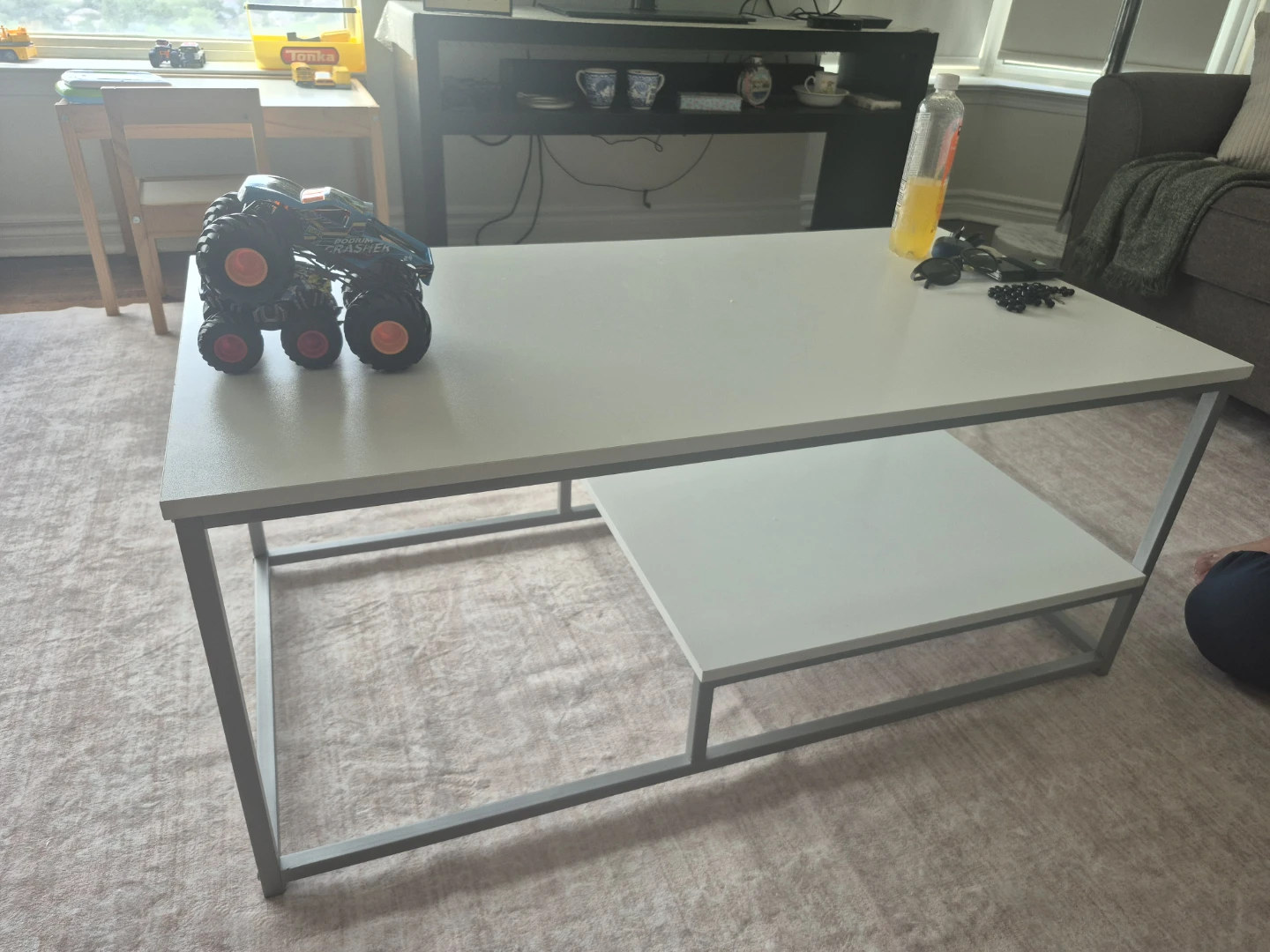 White Coffee Table and 2 End Tables Set - photo 2